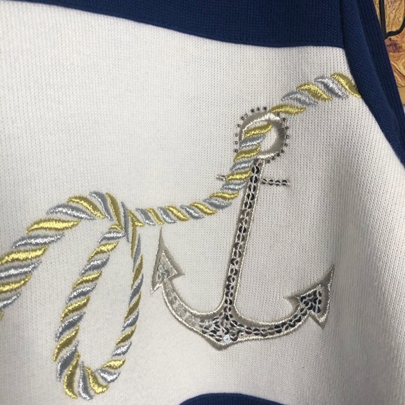 Navy Anchor Cardigan - Picture 8 of 10